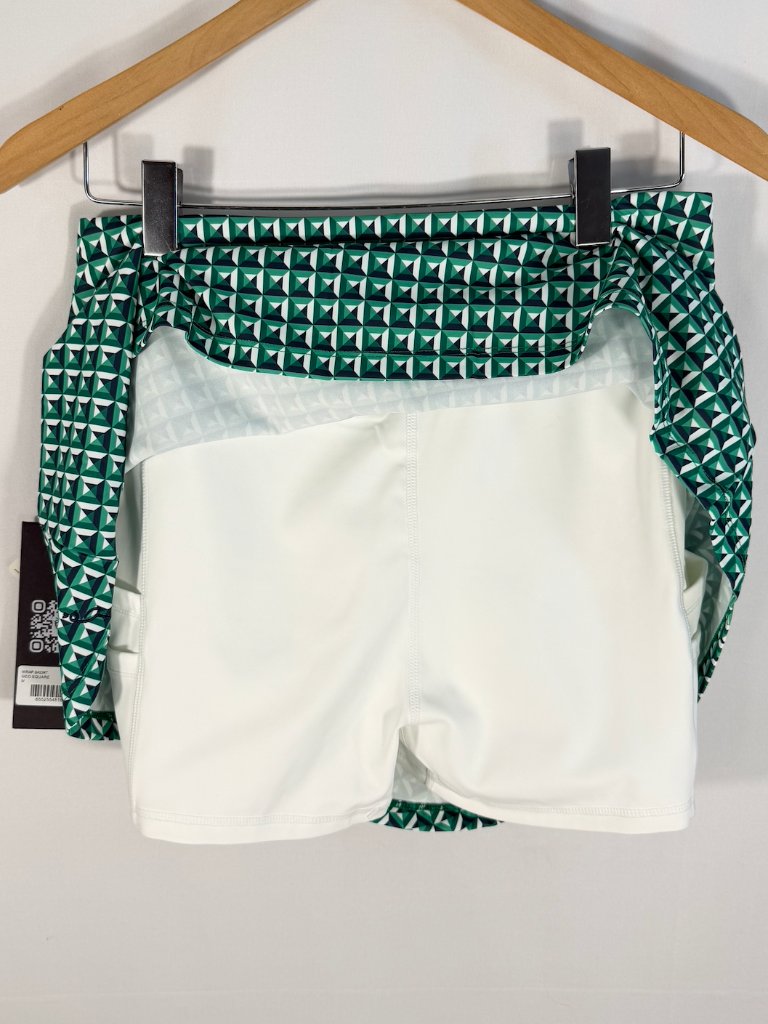A. Putnam Wrap Skort Geo Square Green Medium Nwt Golf Resort Preppy — image 7 of 8